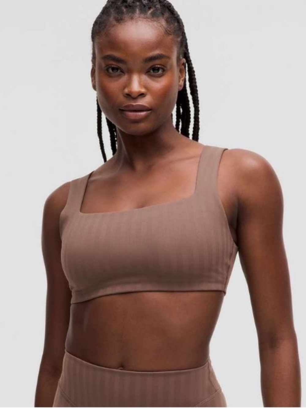 Lululemon Wunder Under Bra *Light Support, C/D Cup Tonal Stripe Dark Oxide Large